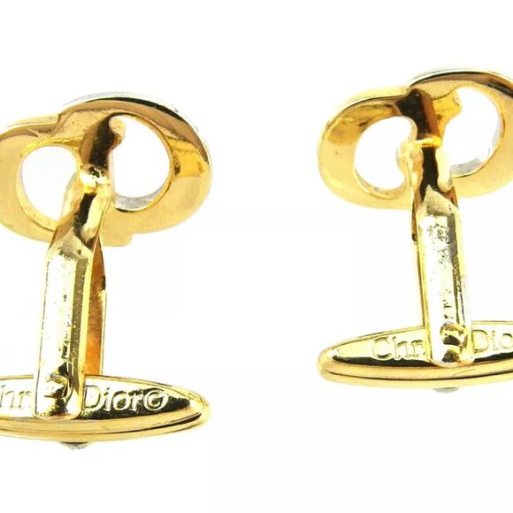 Dior cuff CD mark Gold & Silver hardware Authentic Used T19816 - Picture 4 of 7